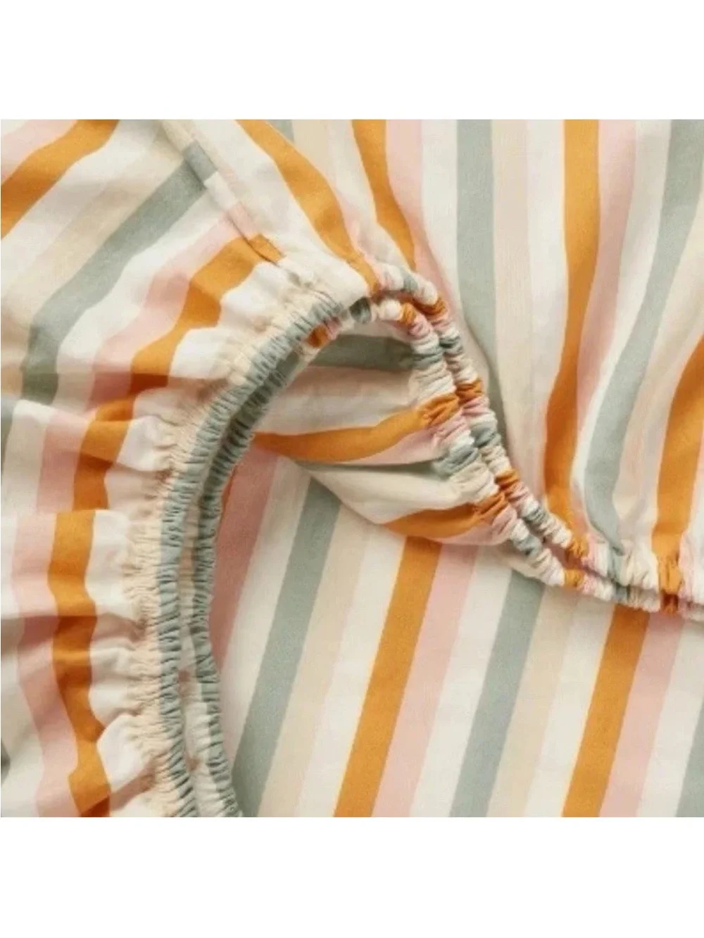 Pillowfort 4 Pc Queen Multicolor Stripe Sheet Set 220 Thread Count Cotton NWT